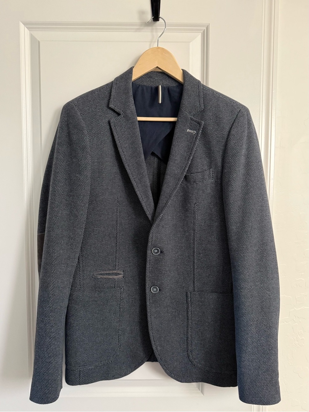 Sonny Bono Homme cotton blazer sport coat jacket velvet elbow patches